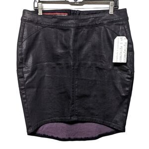 NWT STANDARDS & PRACTICES Purple Coated High Low Denim Skirt 31